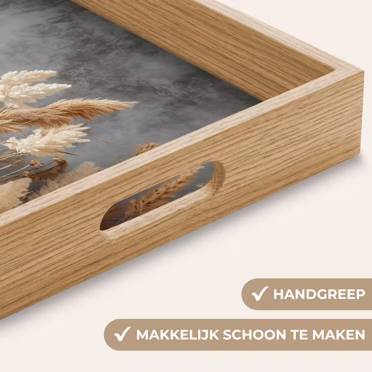 Dienblad - Gedroogde Veldbloemen - Grijs - Beton — 5