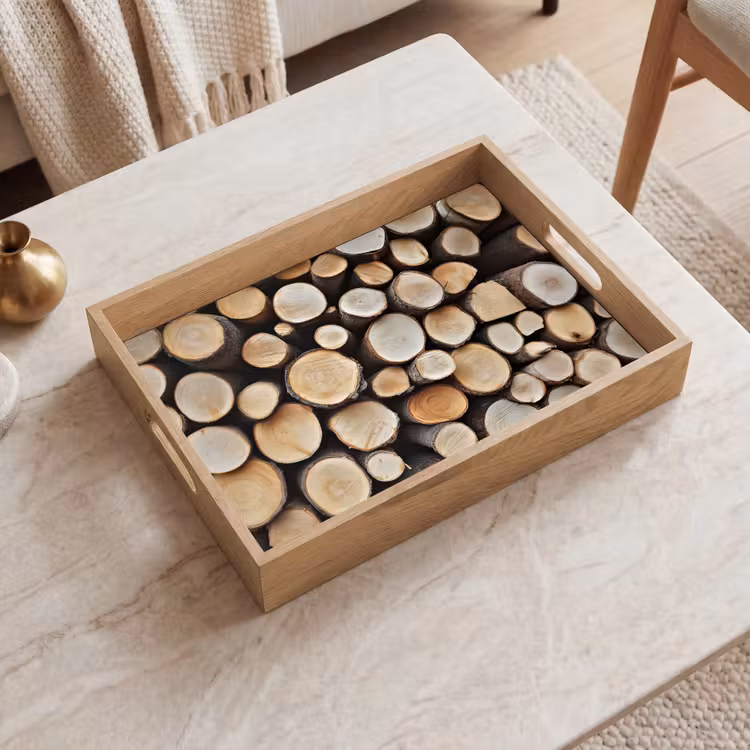 Dienblad - Hout - Boomstammen - Textuur — 2