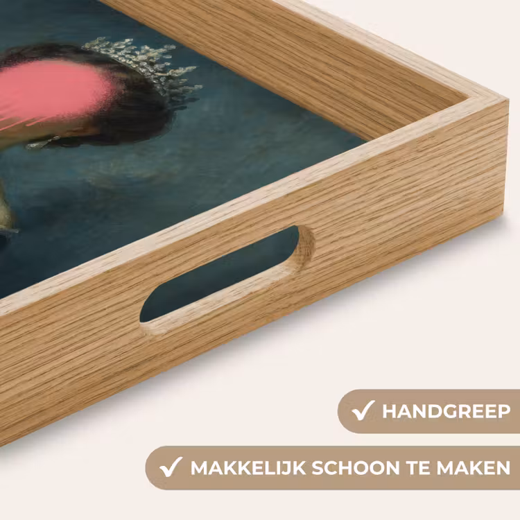 Dienblad - Kroon - Roze druipend verf - Portret — 5