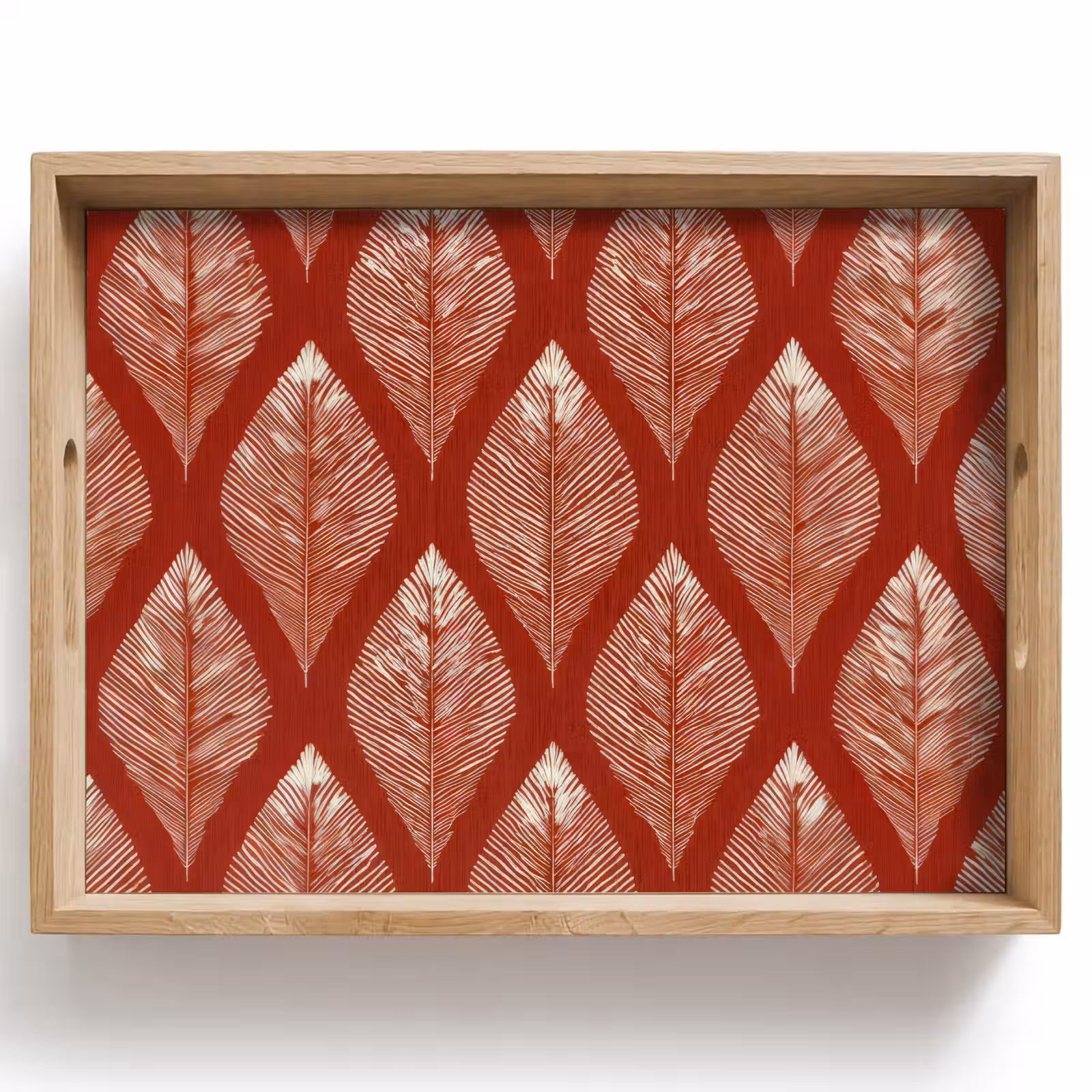 Dienblad - Bladeren - Rood - Elegant — 1