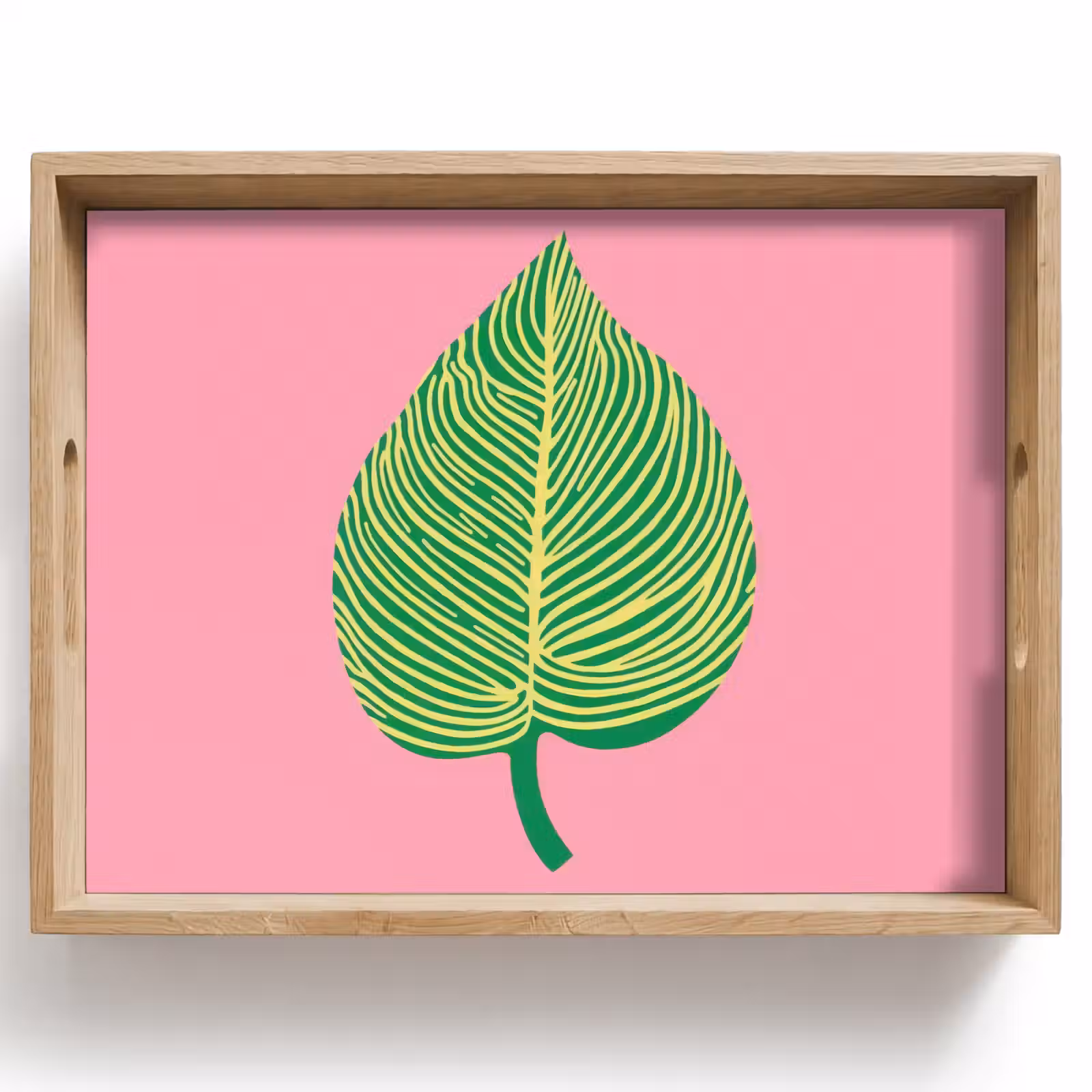 Dienblad - Illustratie - Blad - Minimalistisch - Groen — 1