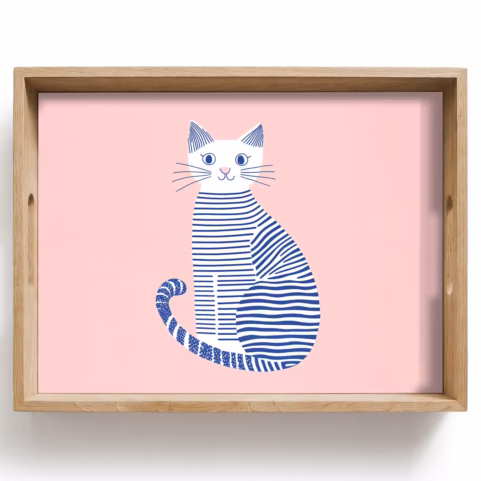 Dienblad - Kat - Illustratie - Minimalistisch - Roze — 1