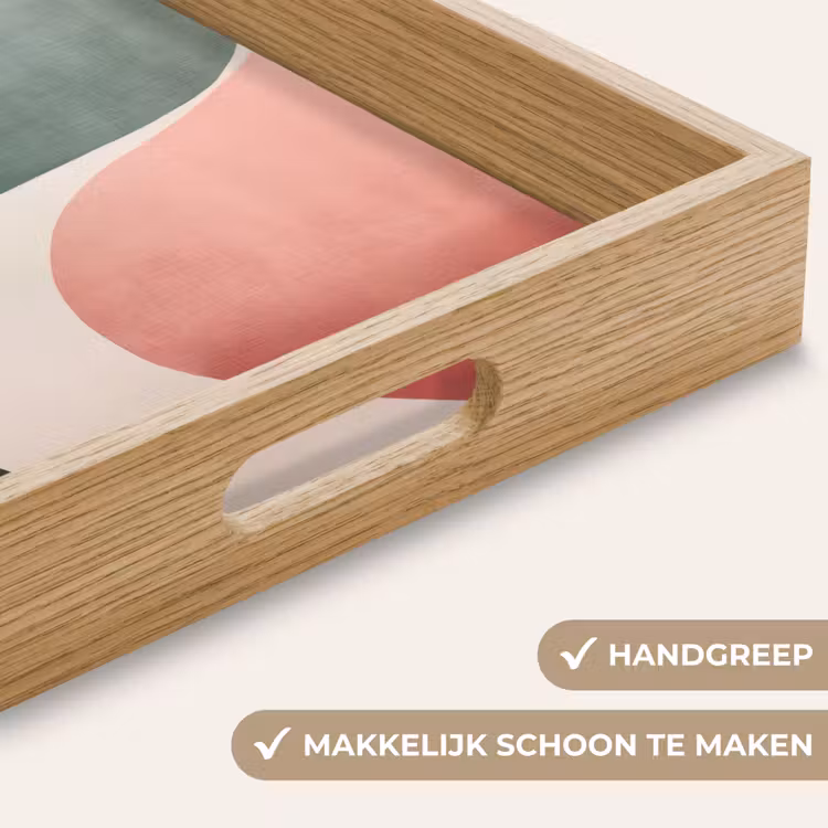 Dienblad - Abstract - Golven - Sierlijk - Roze — 5