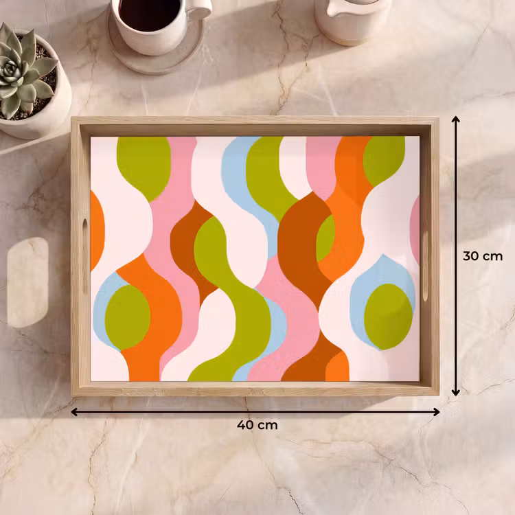 Dienblad - Abstract - Vormen - Roze — 9