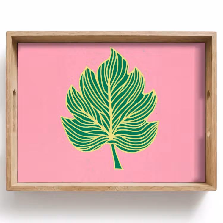 Dienblad - Blad - Groen - Illustratie - Minimalistisch — 1