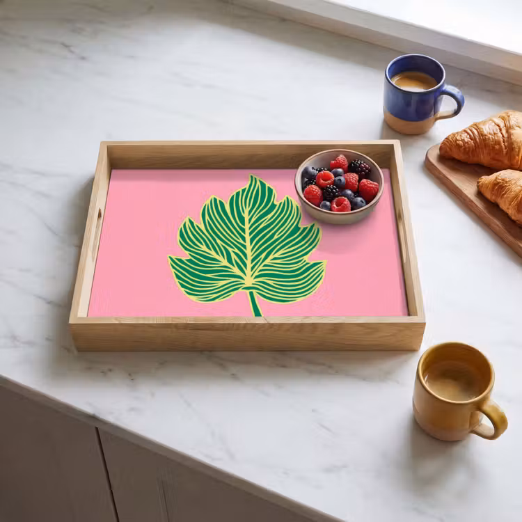 Dienblad - Blad - Groen - Illustratie - Minimalistisch — 4