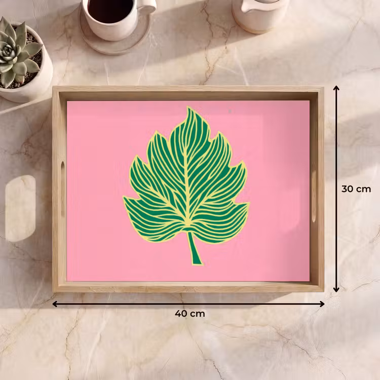 Dienblad - Blad - Groen - Illustratie - Minimalistisch — 9