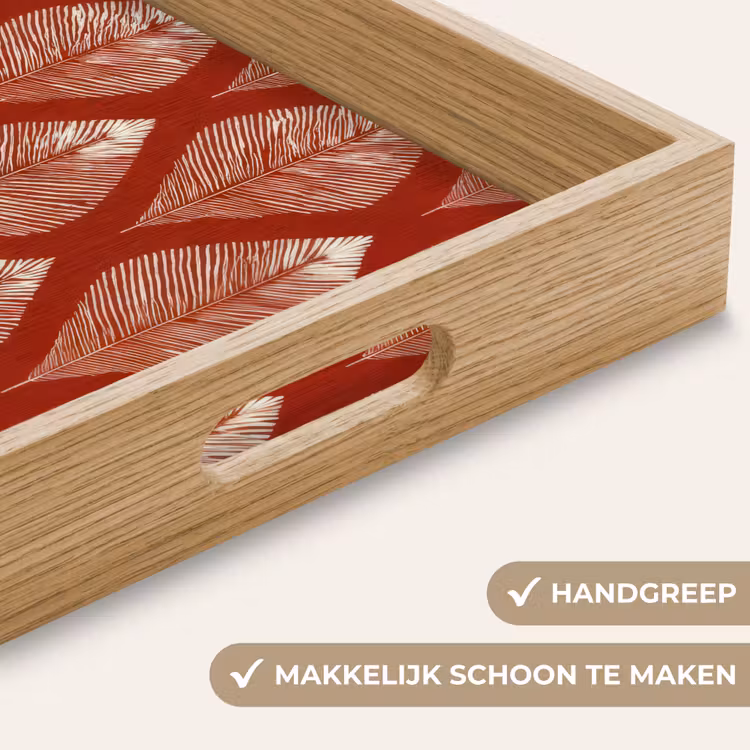 Dienblad - Bladeren - Rood - Elegant — 5