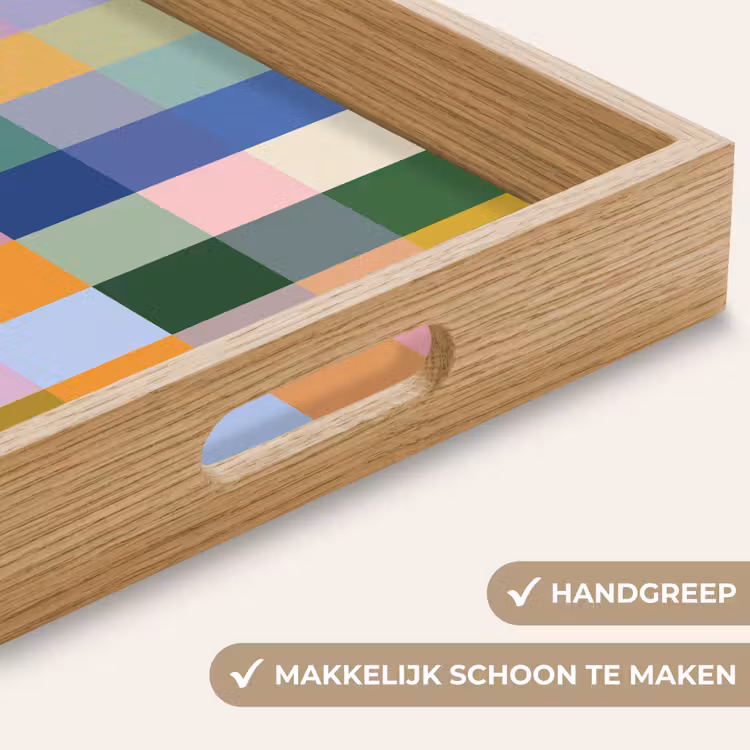 Dienblad - Blokken - Vierkant - Patroon - Gekleurd — 5