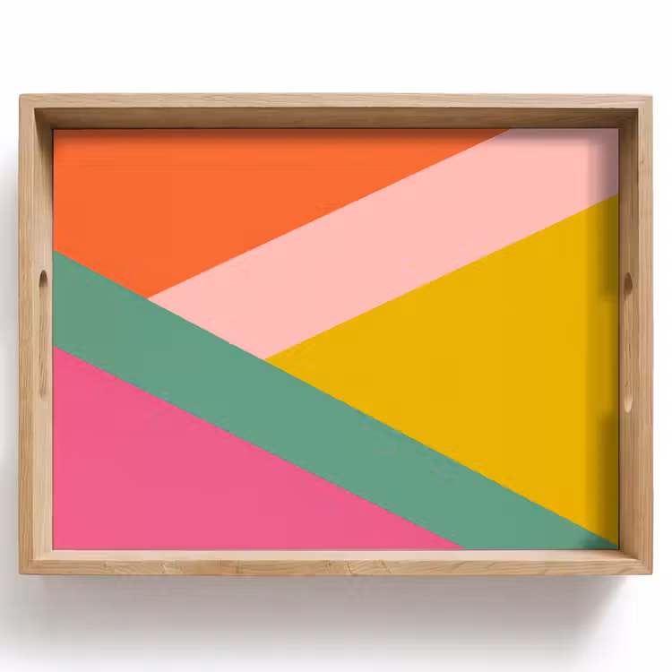 Dienblad - Driehoeken - Kleurrijk - Abstract — 1