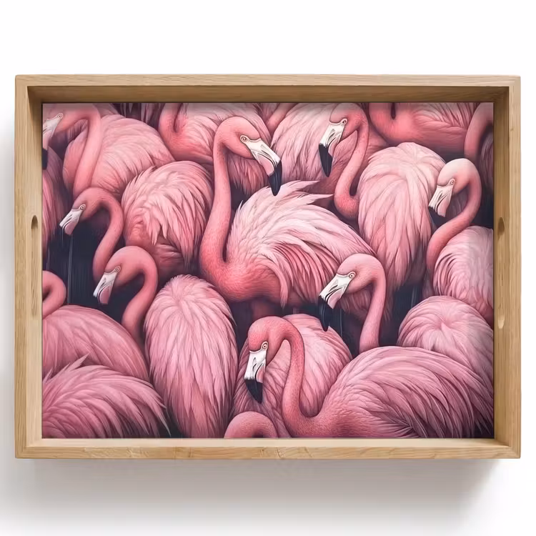Dienblad - Flamingo - Roze - Dieren — 1