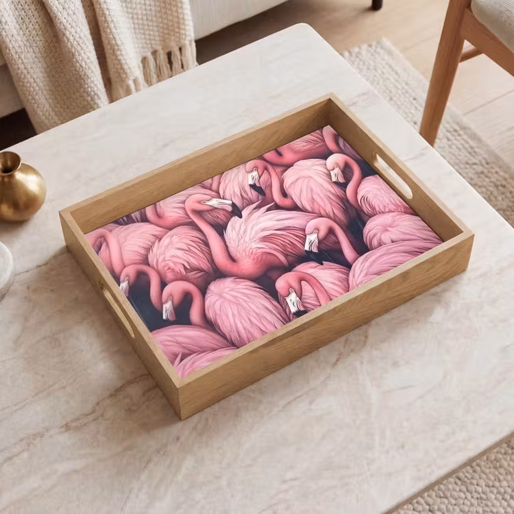 Dienblad - Flamingo - Roze - Dieren — 2