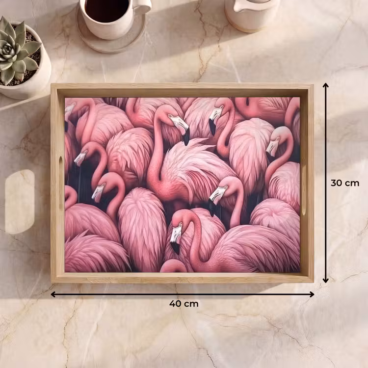 Dienblad - Flamingo - Roze - Dieren — 9