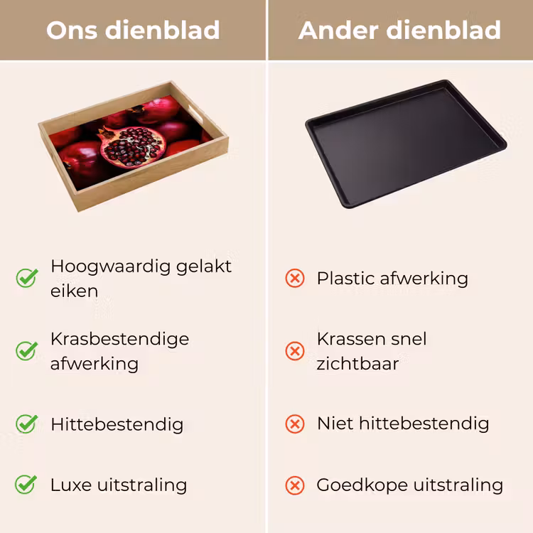 Dienblad - Granaatappel - Rood - Fruit — 3