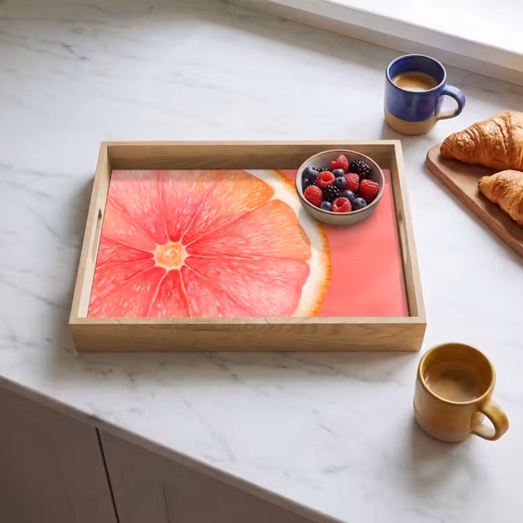 Dienblad - Grapefruit - Roze - Levendig — 4