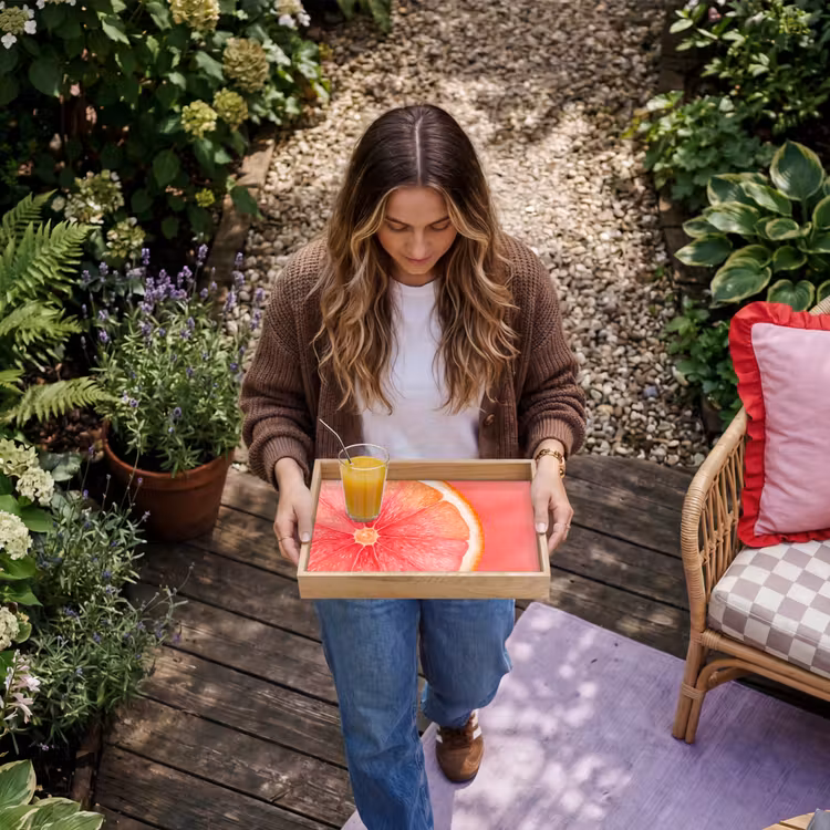 Dienblad - Grapefruit - Roze - Levendig — 8