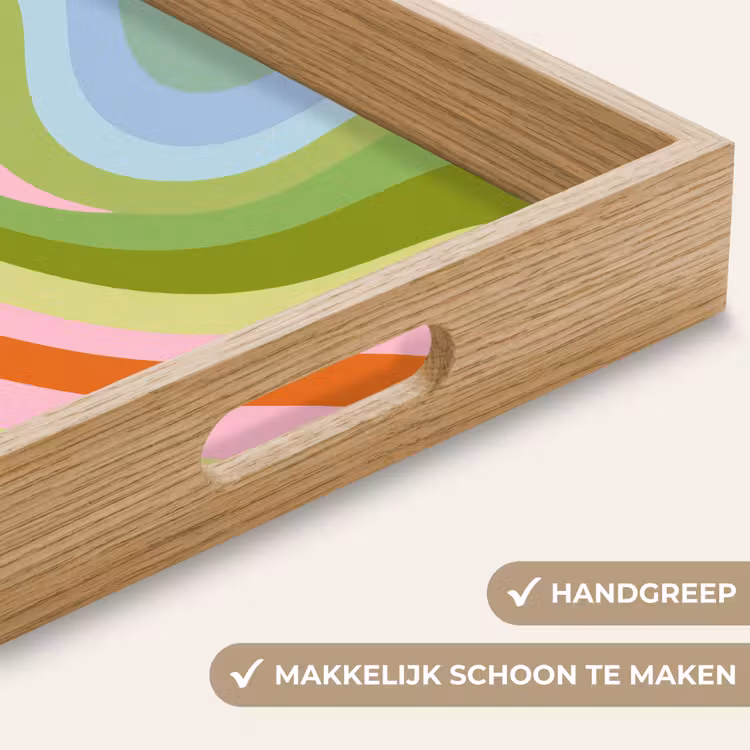 Dienblad - Lijnen - Pasteltinten - Golvend — 5
