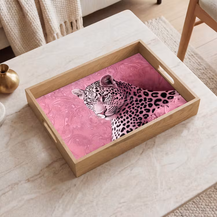 Dienblad - Panter - Luxe - Roze — 2