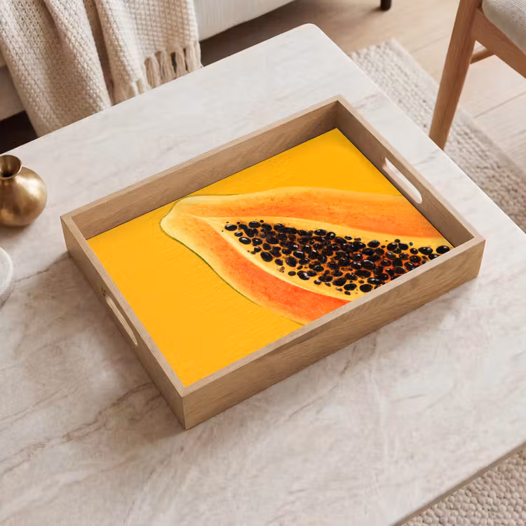 Dienblad - Papaja - Oranje - Topisch — 2