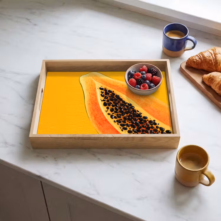 Dienblad - Papaja - Oranje - Topisch — 4
