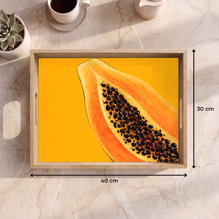 Dienblad - Papaja - Oranje - Topisch — 9