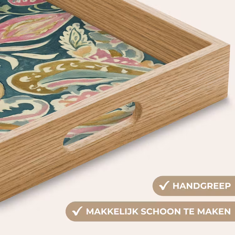Dienblad - Patroon - Kleurrijk - Sierlijk - Groen — 5