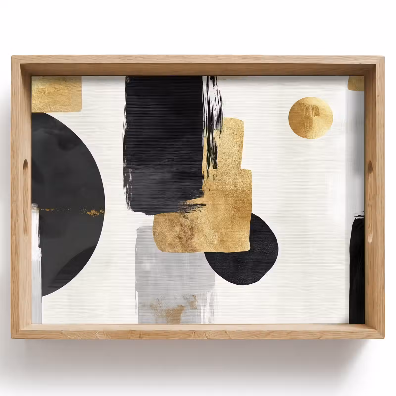 Dienblad - Goud - Rechthoeken - Cirkels - Abstract — 1
