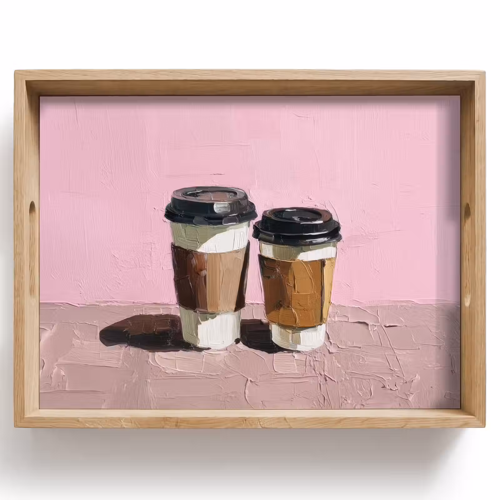 Dienblad - Koffiebekers - Deksel - Verf - Textuur — 1