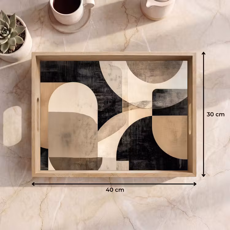 Dienblad - Abstract - Vormen - Modern - Beige — 9