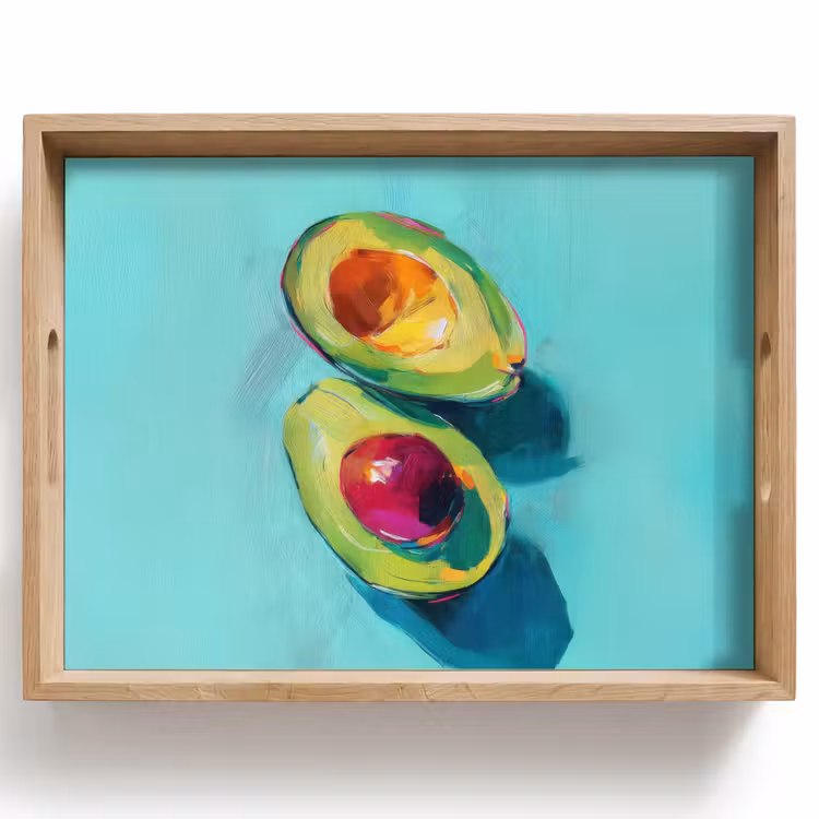 Dienblad - Avocado - Groen - Pit - Schaduw — 1
