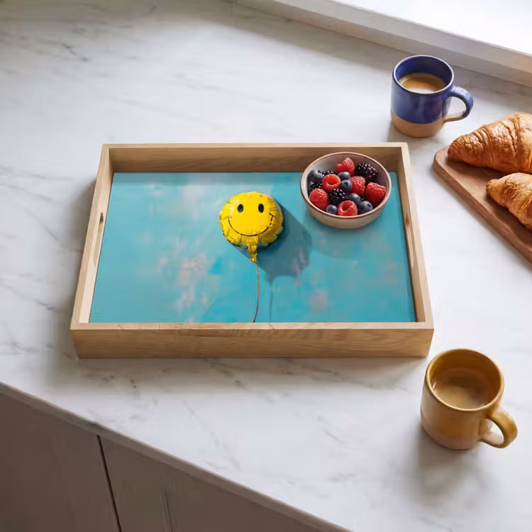 Dienblad - Ballon - Geel - Smiley — 4