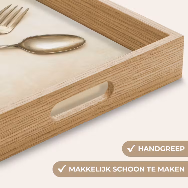 Dienblad - Beige - Vintage - Bestek — 5