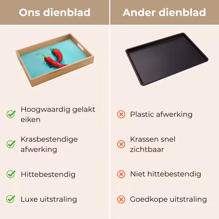 Dienblad - Chilipepers - Geverfd - Rood — 3