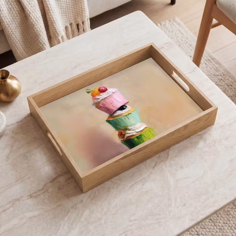 Dienblad - Cupcakes - Gestapeld - Kleurrijk - Fruit — 2