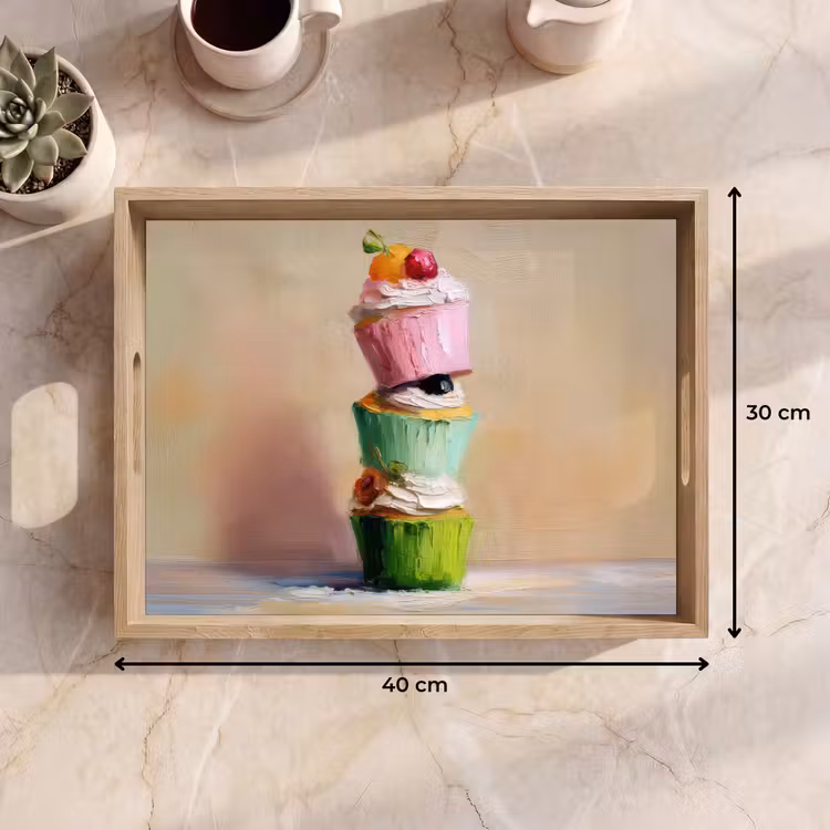 Dienblad - Cupcakes - Gestapeld - Kleurrijk - Fruit — 9