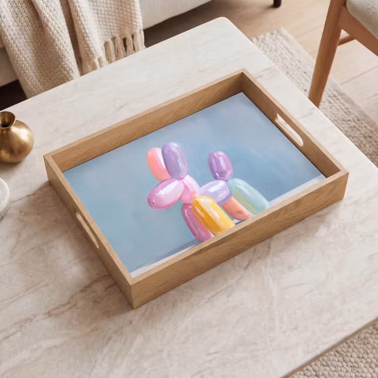 Dienblad - Dier - Ballon - Pasteltinten - Glanzend — 2