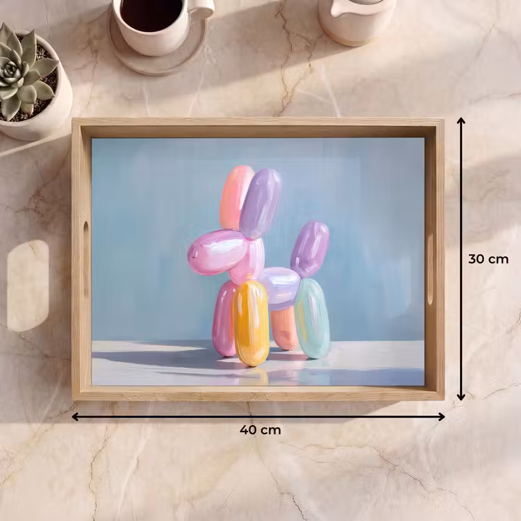 Dienblad - Dier - Ballon - Pasteltinten - Glanzend — 9