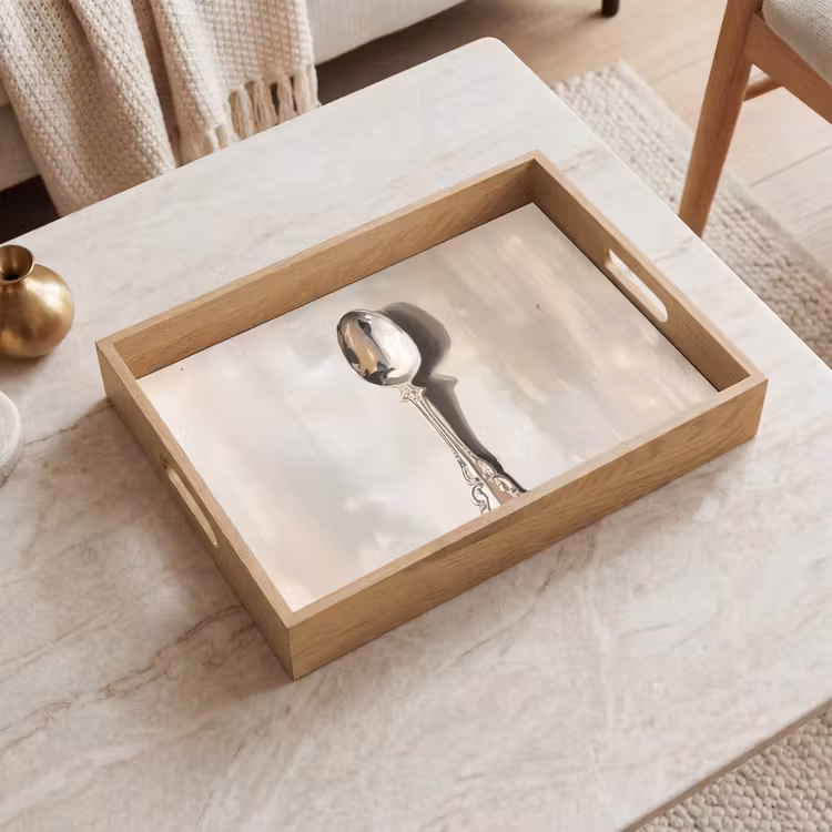 Dienblad - Lepel - Verf - Zilver — 2