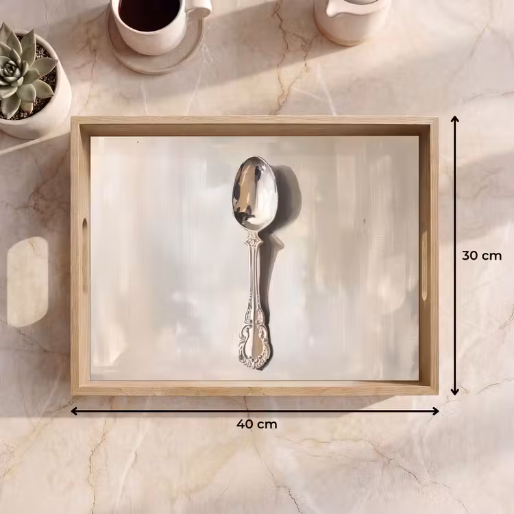 Dienblad - Lepel - Verf - Zilver — 9
