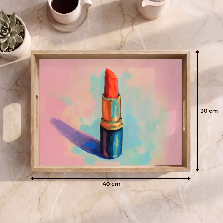 Dienblad - Lippenstift - Rood - Penseelstreken — 9