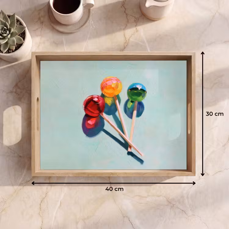 Dienblad - Lollys - Schaduw - Drie - Blauw — 9