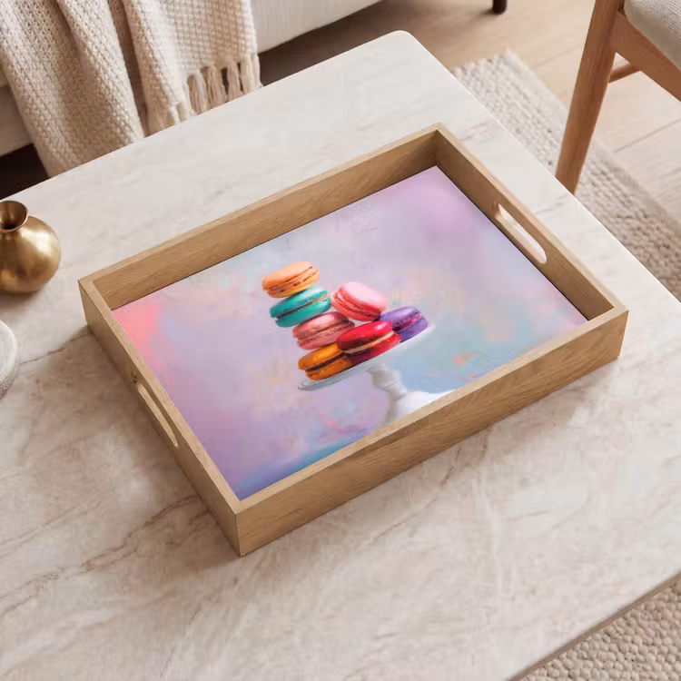 Dienblad - Macarons - Schaal - Pastel - Kleurrijk — 2