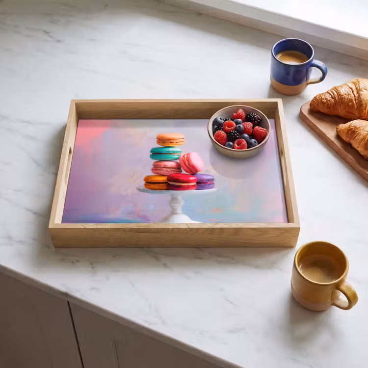 Dienblad - Macarons - Schaal - Pastel - Kleurrijk — 4