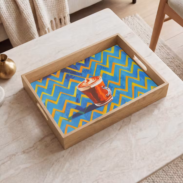 Dienblad - Mok - Koffie - Zigzag - Slagroom — 2