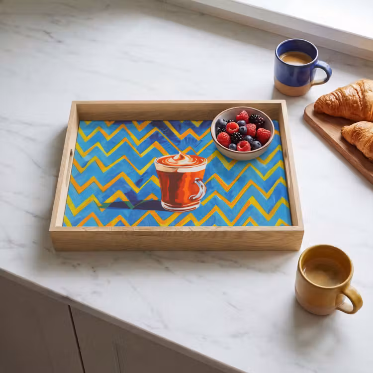 Dienblad - Mok - Koffie - Zigzag - Slagroom — 4