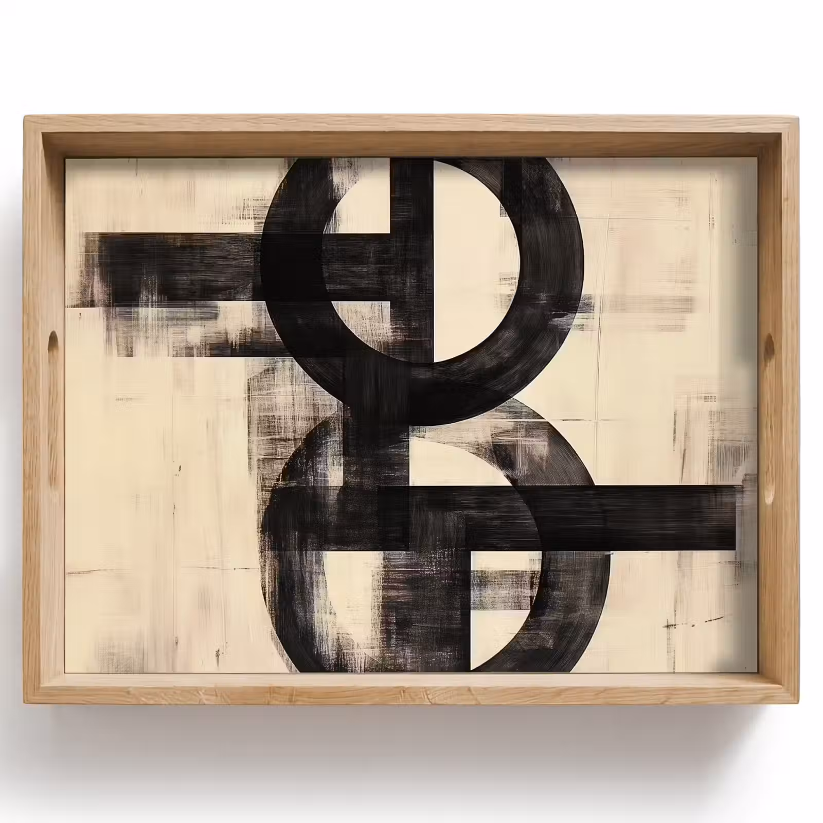 Dienblad - Cirkels - Balken - Zwart - Abstract — 1