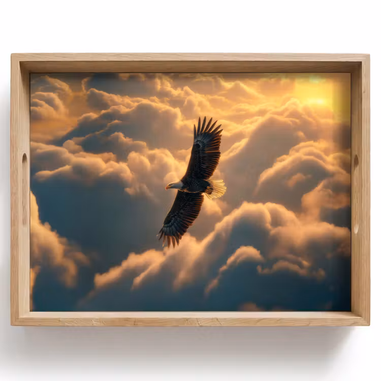 Dienblad - Adelaar - Wolken - Zon — 1