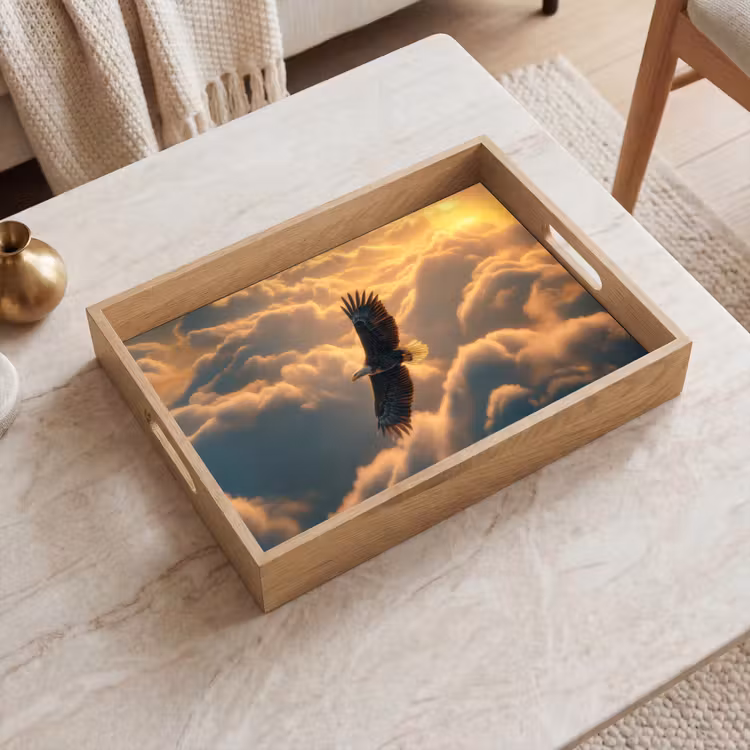 Dienblad - Adelaar - Wolken - Zon — 2