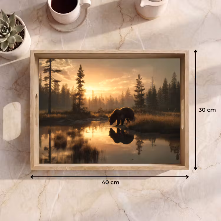 Dienblad - Beer - water - Bos - Ochtendlicht — 9
