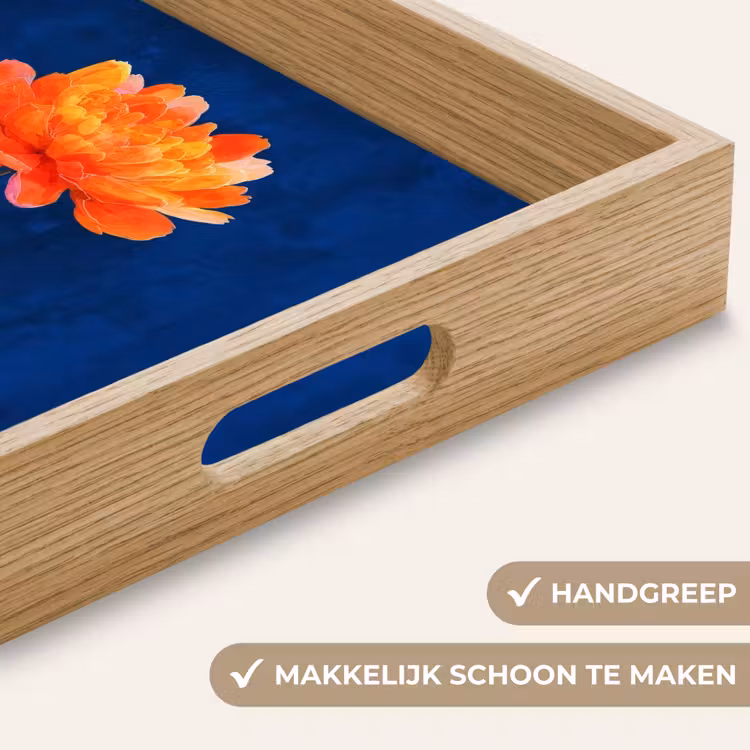Dienblad - Bloem - Oranje - Bladeren — 5